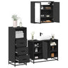 3 Piece Bathroom Furniture Set Engineered Wood