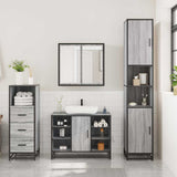 3 Piece Bathroom Furniture Set Engineered Wood