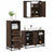 3 Piece Bathroom Furniture Set Engineered Wood