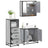 3 Piece Bathroom Furniture Set Engineered Wood