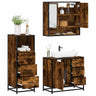 3 Piece Bathroom Furniture Set Engineered Wood
