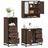 3 Piece Bathroom Furniture Set Engineered Wood