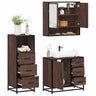 3 Piece Bathroom Furniture Set Engineered Wood