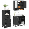 3 Piece Bathroom Furniture Set Engineered Wood