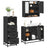 3 Piece Bathroom Furniture Set Engineered Wood