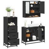 3 Piece Bathroom Furniture Set Engineered Wood