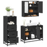 3 Piece Bathroom Furniture Set Engineered Wood