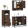 3 Piece Bathroom Furniture Set Engineered Wood