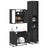3 Piece Bathroom Furniture Set Engineered Wood