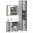 3 Piece Bathroom Furniture Set Engineered Wood