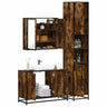 3 Piece Bathroom Furniture Set Engineered Wood