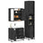 3 Piece Bathroom Furniture Set Engineered Wood