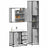 3 Piece Bathroom Furniture Set Engineered Wood