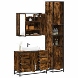 3 Piece Bathroom Furniture Set Engineered Wood