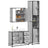 3 Piece Bathroom Furniture Set Engineered Wood