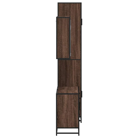 3 Piece Bathroom Furniture Set Engineered Wood