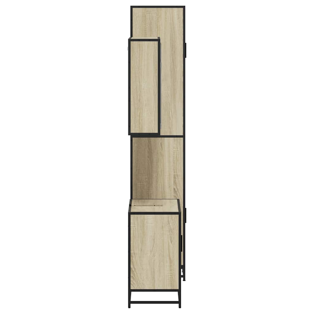 3 Piece Bathroom Furniture Set Engineered Wood