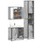 3 Piece Bathroom Furniture Set Engineered Wood