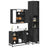 3 Piece Bathroom Furniture Set Engineered Wood