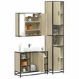 3 Piece Bathroom Furniture Set Engineered Wood