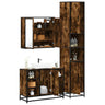 3 Piece Bathroom Furniture Set Engineered Wood