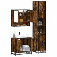 3 Piece Bathroom Furniture Set Engineered Wood