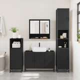 3 Piece Bathroom Furniture Set Engineered Wood