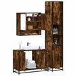 3 Piece Bathroom Furniture Set Engineered Wood