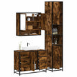3 Piece Bathroom Furniture Set Engineered Wood