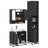 3 Piece Bathroom Furniture Set Engineered Wood