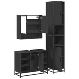3 Piece Bathroom Furniture Set Engineered Wood