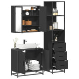 3 Piece Bathroom Furniture Set Engineered Wood