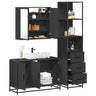 3 Piece Bathroom Furniture Set Engineered Wood