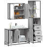 3 Piece Bathroom Furniture Set Engineered Wood