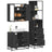 3 Piece Bathroom Furniture Set Engineered Wood