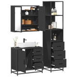 3 Piece Bathroom Furniture Set Engineered Wood