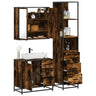 3 Piece Bathroom Furniture Set Engineered Wood
