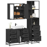 3 Piece Bathroom Furniture Set Engineered Wood