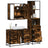 3 Piece Bathroom Furniture Set Engineered Wood