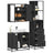 3 Piece Bathroom Furniture Set Engineered Wood