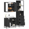 3 Piece Bathroom Furniture Set Engineered Wood