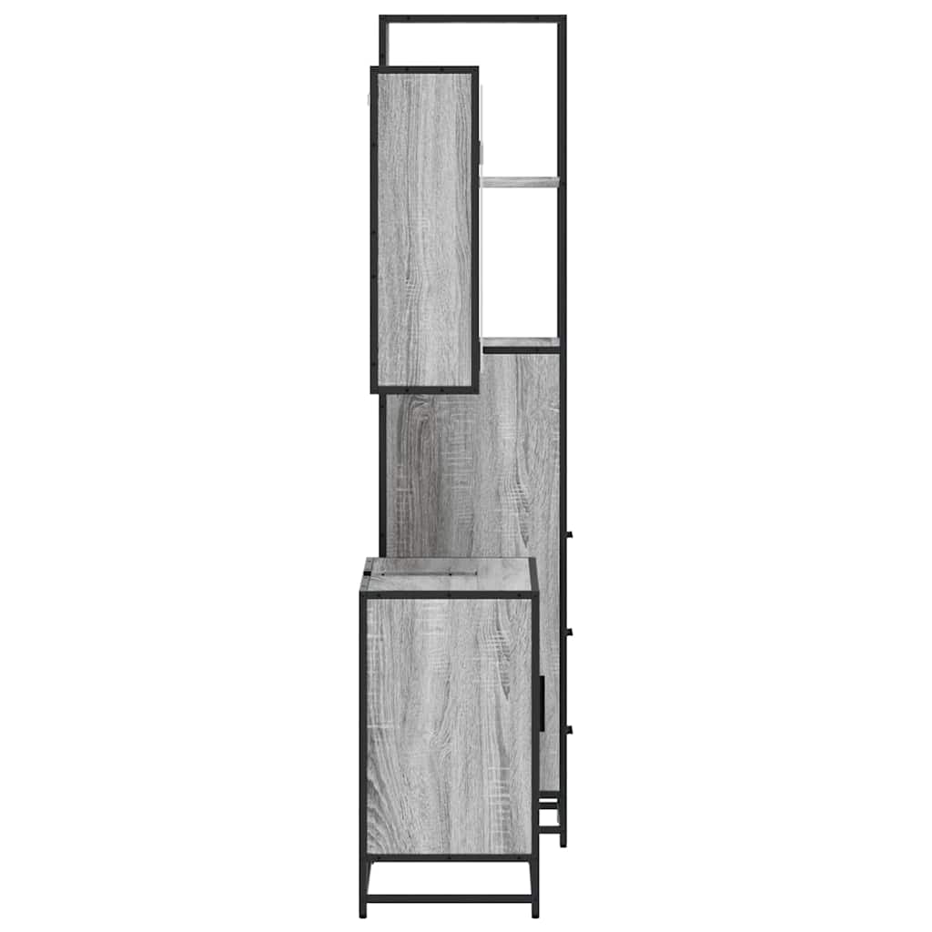3 Piece Bathroom Furniture Set Engineered Wood