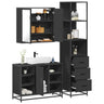 3 Piece Bathroom Furniture Set Engineered Wood