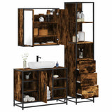 3 Piece Bathroom Furniture Set Engineered Wood