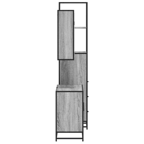 3 Piece Bathroom Furniture Set Engineered Wood