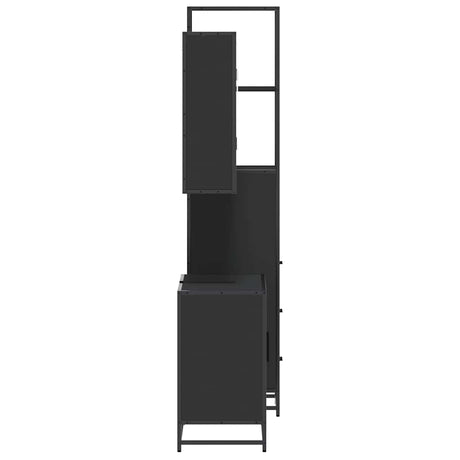 3 Piece Bathroom Furniture Set Engineered Wood