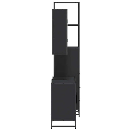 3 Piece Bathroom Furniture Set Engineered Wood