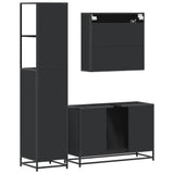 3 Piece Bathroom Furniture Set Engineered Wood