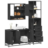 3 Piece Bathroom Furniture Set Engineered Wood