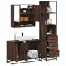 3 Piece Bathroom Furniture Set Engineered Wood
